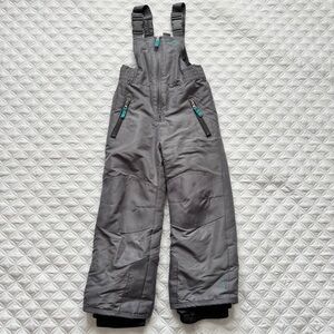 C9 by Champion Youth Gray Teal Snow Bib Overall Ski Pants Size XS (4-5)